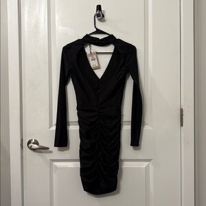 Tiger Mist Black Long Sleeve Dress